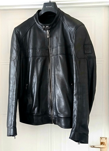 Vgc belstaff black leather - belstaff,