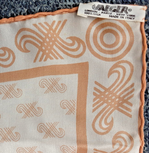 Vintage jaeger silk scarf made - scarf,