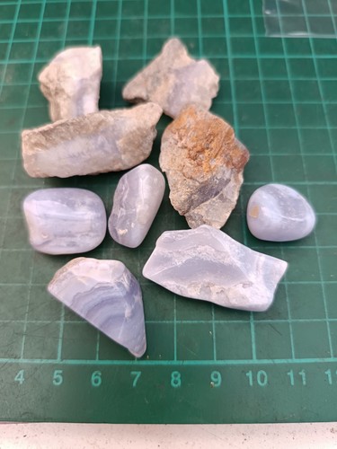 Blue lace agate - agate, crystals