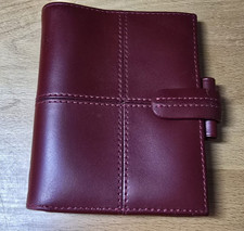 RARE! Filofax Classic Cross Italian Leather Burgundy 5Ring Mini (M5) Size - VGC!
