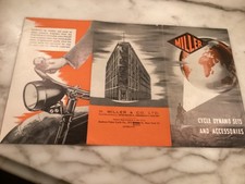 VINTAGE MILLER CYCLE DYNAMO HEADLITE BELLS BROCHURE DL1