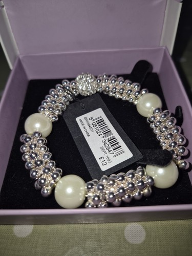 Pearl crystal siler beaded - pearl,,