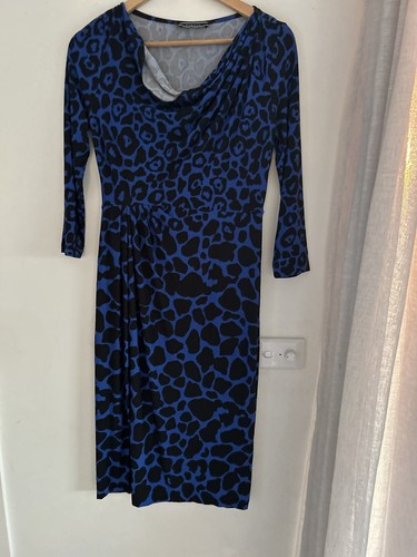 Basque cowl neck blue black - basque, blue/black