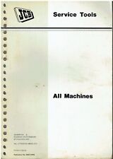 JCB 2D 3 3C 3D 4D 700 806 807 413 418 110 110B ORIG 1974 SERVICE TOOLS CATALOGUE