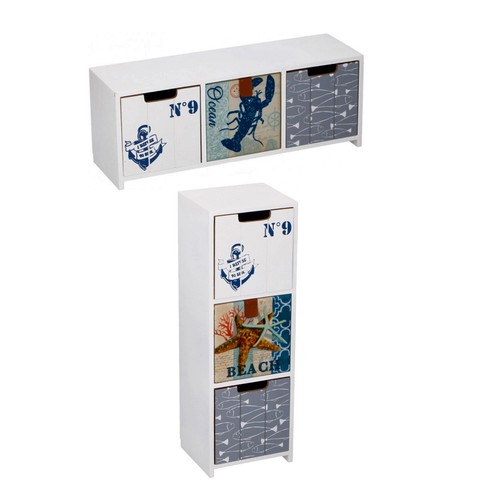 Wooden mini drawers cabinet - wooden, 3