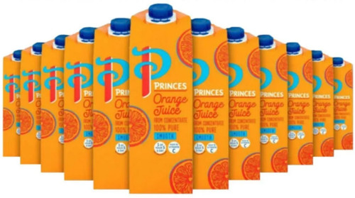 Princes orange juice - orange, from