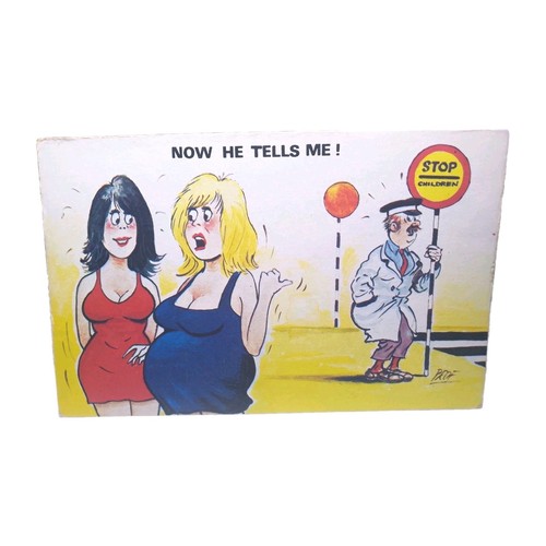 Retro saucy seaside postcard - retro,