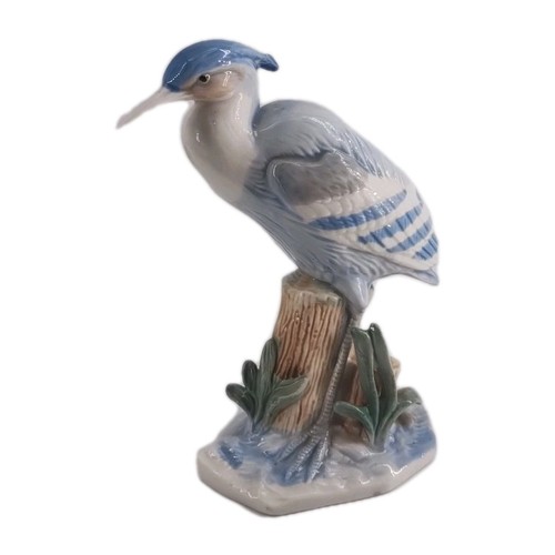 Heron bird ceramic figurine - heron,