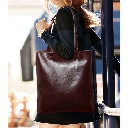 Genuine leather tote bag - genuine, for