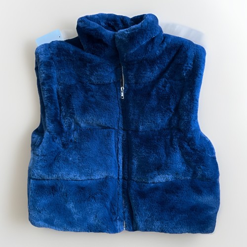 Women bright blue faux fur - faux,