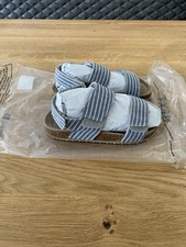 Girls Next Cork Sole Sandals Blue & White Striped - Size UK12 RRP £25 *worn Once