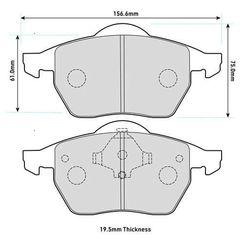 Ferodo ds2500 front brake pads - front,