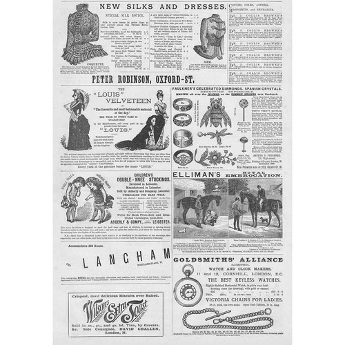 Victorian adverts 1885 - 1885, silks