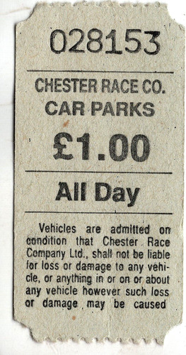 Parking ticket chester race - ticket:,