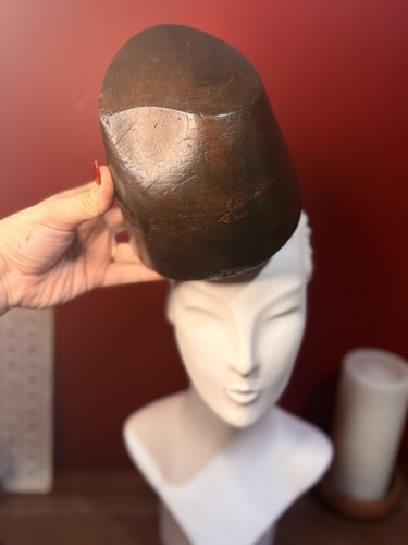 Vintage hat block wooden - vintage,