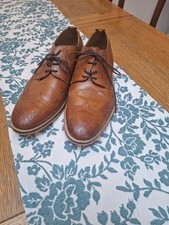 Next Hell For Leather Mens Tan Brown Leather Brogue Shoes Size UK 8 / 8.5