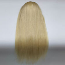 Color Realistic Hairpiece with Pull-String Human Hair Drawstring Ponytail Blonde
