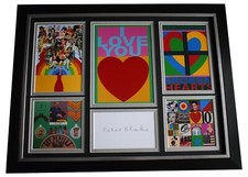 Peter Blake Signed Framed Autograph 16x12 photo display Pop Artist TV AFTAL COA