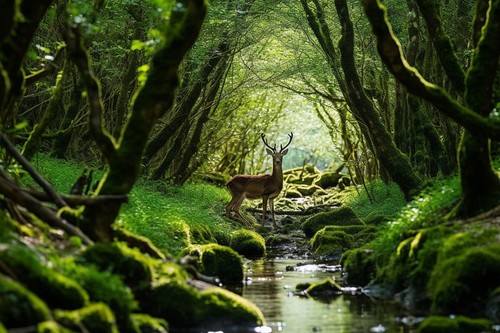 Stag woodland forest - woodland,