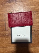 gucci red card holder wallet