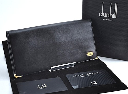 Dunhill black long wallet - dunhill,