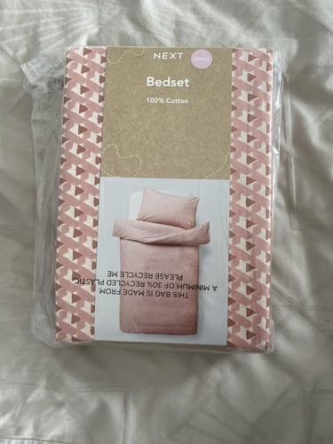 Next pink single duvet set - next,