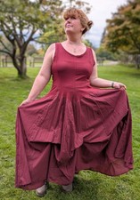 SALE Red Dress Gothic medieval party Maxi 10 12 14 16 18 20 XL ren faire long