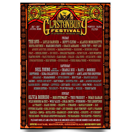 Glastonbury festival line - glastonbury,