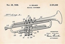 1939 selmer trumpet drawing - 1939,