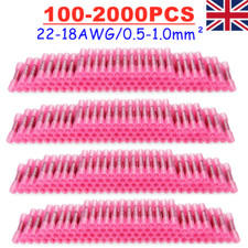2000Pcs Heat Shrink Waterproof Wire Connectors Red 22-16 AWG Butt Seal Terminals