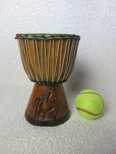 Djembe style carved - djembe, wooden