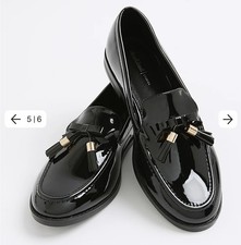 River Island patent tassel loafers — currently available on their website!