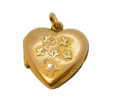 Victorian 9ct Gold Puffy Heart