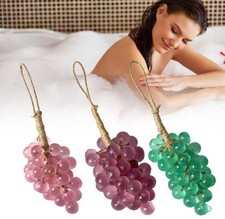 Handmade Grapes Cluster Shaped Soaps,Grape Soap on a Rope,Cold Process Bath Soap