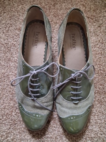 Hotter green suede patent - hotter,