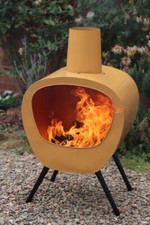 Retro style steel chimenea - style,