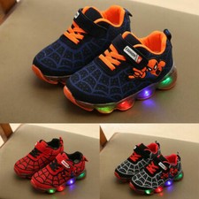 Boys Kids Spiderman LED