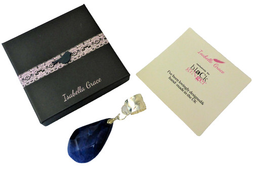 Blue agate necklace scarf - agate,