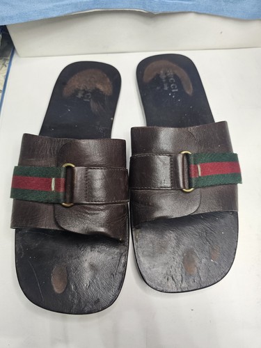 Brown gucci mens leather - brown,