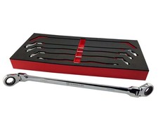 5pc Extra Long Flexi Ratchet Spanner / Wrench Set Britool Hallmark RRFXLSET5