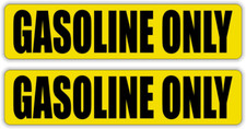 Gasoline only sticker decal - gasoline,