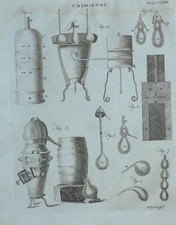 1797 ORIGINAL PRINT CHEMISTRY VARIOUS APPARATUS EQUIPMENT 