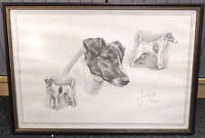 FRAMED PRINT - Smooth Fox Terrier - Signed By Artist