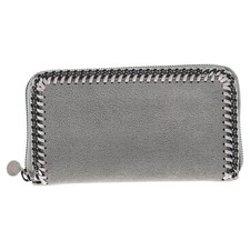 Stella Mccartney Falabella Zipped Wallet in Grey Polyester