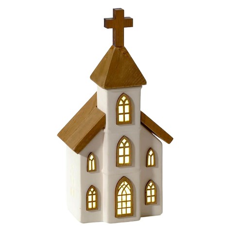 Led ceramic christmas church - christmas,