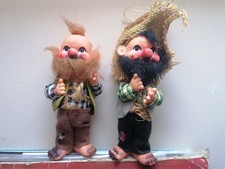 Vintage Japanese Hobo Hillbilly Dolls - 2 Different Characters and Outfits
