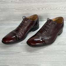 Mens Barker Flex Oxford Lace Up Dress Shoes Size 7.5 UK Two Tone Oxblood G Width