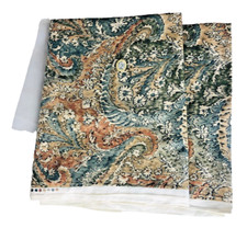 Brown Liberty Fabric 1980's Sewing 56x89'' Clothes Making Curtains Vintage ra