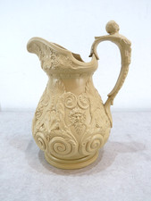 Antique William Ridgway English Drabware Bacchus & Pan Jug