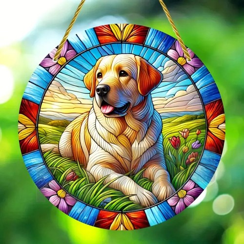 Golden labrador dog suncatcher - dog,